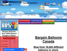 Tablet Screenshot of bargainballoons.ca